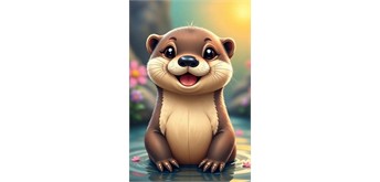 Diamond Painting - Biber Bruno - ECKIGE STEINE 15 x 20 cm