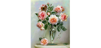 Diamond Painting Bouquet of Roses 32 x 45 cm, runde Steine