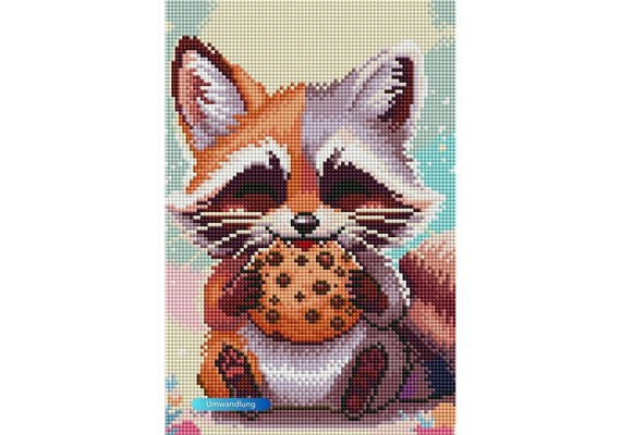 Diamond Painting - Cookie Bär - ECKIGE STEINE 20 x 30 cm