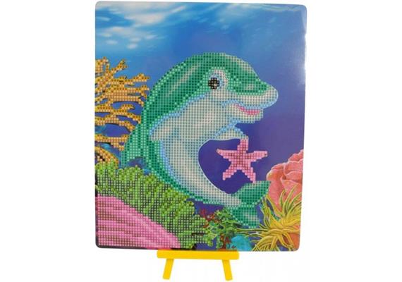 Diamond Painting Delfin mit Aufsteller 25 x 21 cm