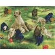 Diamond Painting Dogs in a Meadow 35 x 45 cm, runde Steine | Bild 2