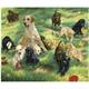 Diamond Painting Dogs in a Meadow 35 x 45 cm, runde Steine