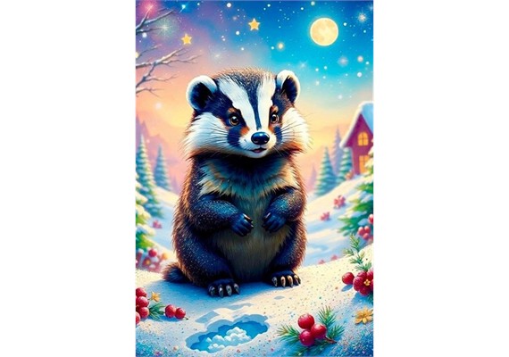 Diamond Painting - Domi Dachs - ECKIGE STEINE 30 x 45 cm