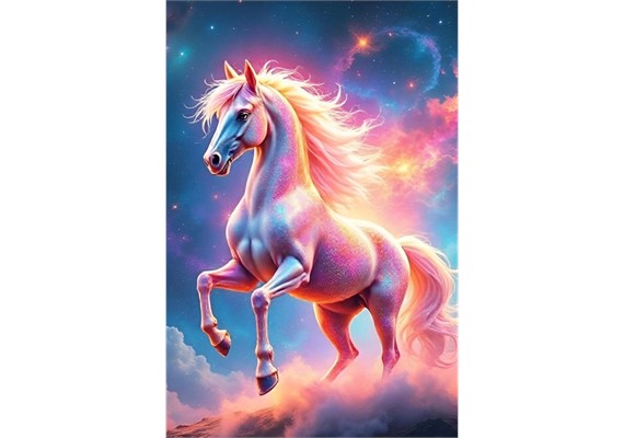 Diamond Painting - Freedom Unicorn - ECKIGE STEINE 40 x 60 cm