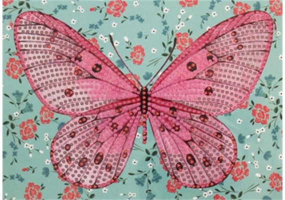 Diamond Painting Grusskarte Schmetterling 18 x 13 cm