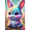 Diamond Painting - Häschen Violet - ECKIGE STEINE 30 x 45 cm