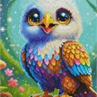 Diamond Painting - Kleiner Adler - ECKIGE STEINE 30 x 45 cm | Bild 2