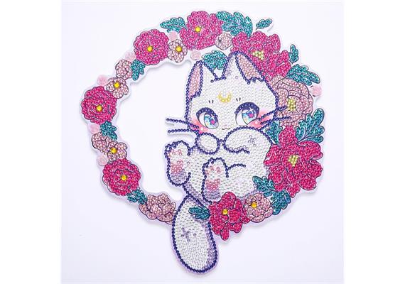 Diamond Painting Kranz Strass Katze