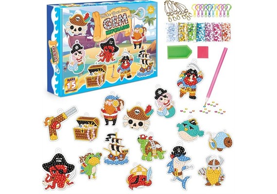 Diamond Painting KY2348-006 Schlüsselanhänger 15 Stück