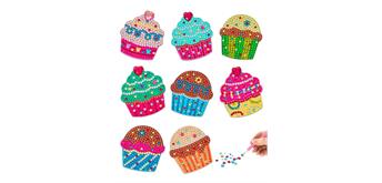 Diamond Painting Magnet-Set Cupcake 8-teilig
