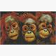Diamond Painting Monkeys 30 x 50 cm, runde Steine