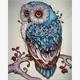 Diamond Painting Owl 30 x 40 cm, runde Steine