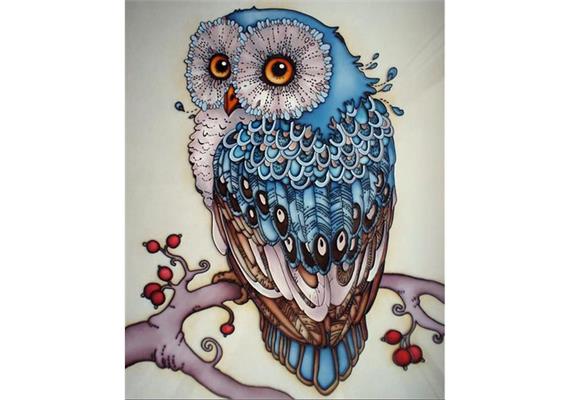 Diamond Painting Owl 30 x 40 cm, runde Steine