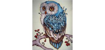 Diamond Painting Owl 30 x 40 cm, runde Steine