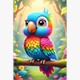 Diamond Painting - Papagei Fritz - ECKIGE STEINE 20 x 30 cm