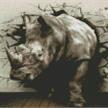 Diamond Painting Rhino, 30 x 40 cm, runde Steine | Bild 2