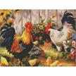 Diamond Painting Rooster, Hen and Chicks 30 x 40 cm, runde Steine | Bild 2
