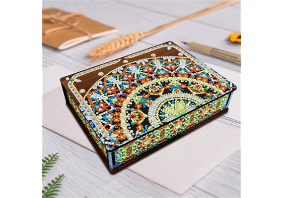 Diamond Painting Schmuckdose 15 x 20 cm gelb/orange
