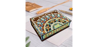 Diamond Painting Schmuckdose 15 x 20 cm gelb/orange