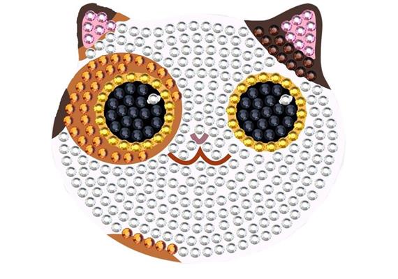 Diamond Painting Set 2348-021D Taschenspiegel 7 cm