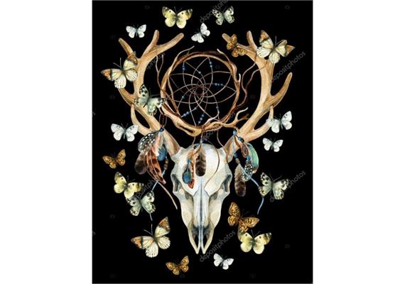 Diamond Painting Set CDP010 Deer Skull 50 x 40 cm