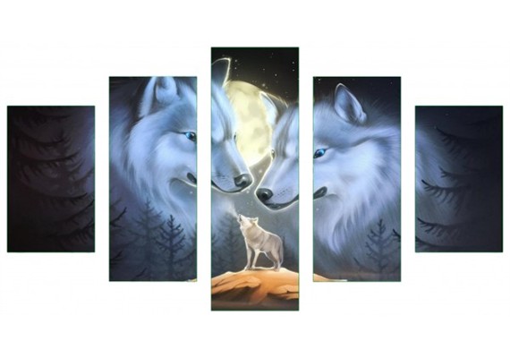 Diamond Painting Set CF051 - 5 Bilder - Wolves