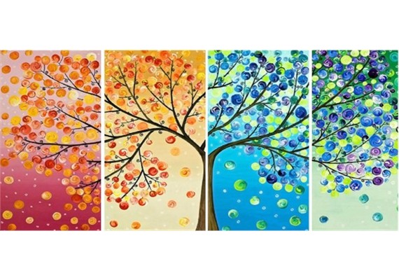 Diamond Painting Set DF076 4 Bilder - Tree