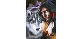 Diamond Painting Set DP2280225 Wolf-Indian 50 x 40 cm