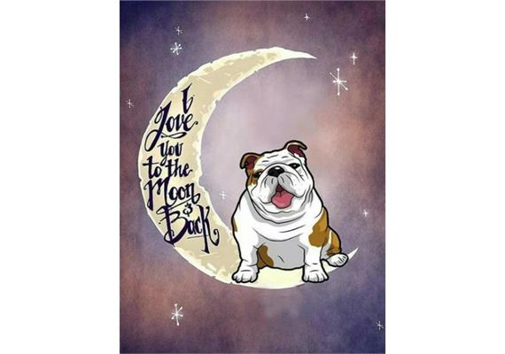 Diamond Painting Set DP2280262 Moon Dog 50 x 40 cm