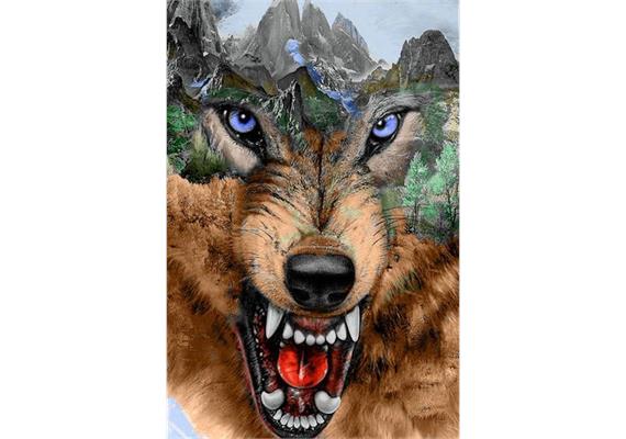 Diamond Painting Set DP238507 Wolf 50 x 40 cm