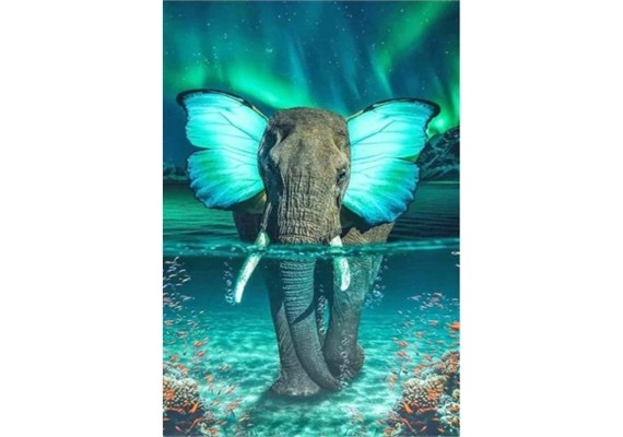 Diamond Painting Set DP254025 Elephant 25 x 35 cm