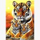 Diamond Painting Set DP254072 Tiger 15 x 25 cm