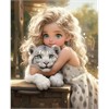 Diamond Painting Set DP2545001 Girl-Tiger 15 x 25 cm