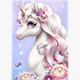 Diamond Painting Set DP2545006 Unicorn 15 x 25 cm