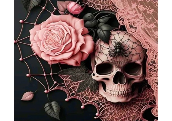 Diamond Painting Set DP2545008 Skull 15 x 25 cm