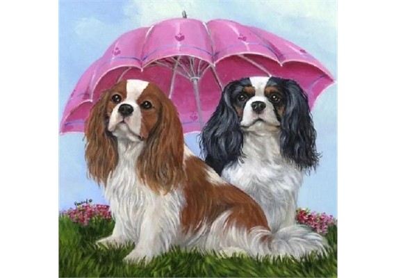 Diamond Painting Set DP2545010 Dogs 15 x 25 cm