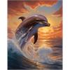 Diamond Painting Set DP2545011 Dolphin 15 x 25 cm