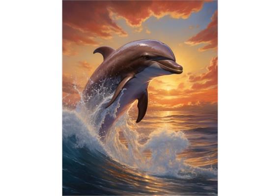 Diamond Painting Set DP2545011 Dolphin 15 x 25 cm