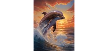 Diamond Painting Set DP2545011 Dolphin 15 x 25 cm
