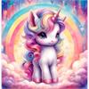 Diamond Painting Set DP2545012 Unicorn 15 x 25 cm