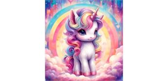 Diamond Painting Set DP2545012 Unicorn 15 x 25 cm