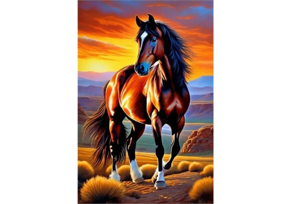 Diamond Painting Set DP2545014 Horse 15 x 25 cm