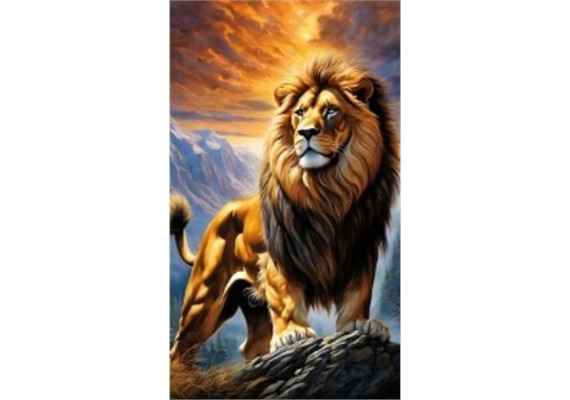 Diamond Painting Set DP2545015 Löwe 15 x 25 cm