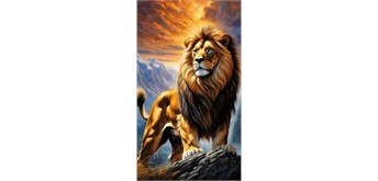 Diamond Painting Set DP2545015 Löwe 15 x 25 cm