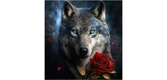 Diamond Painting Set DP2545016 Wolf 15 x 25 cm
