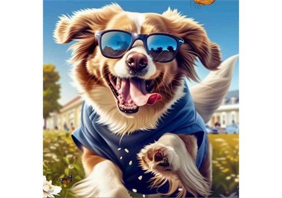 Diamond Painting Set DP2545017 Dog 15 x 25 cm