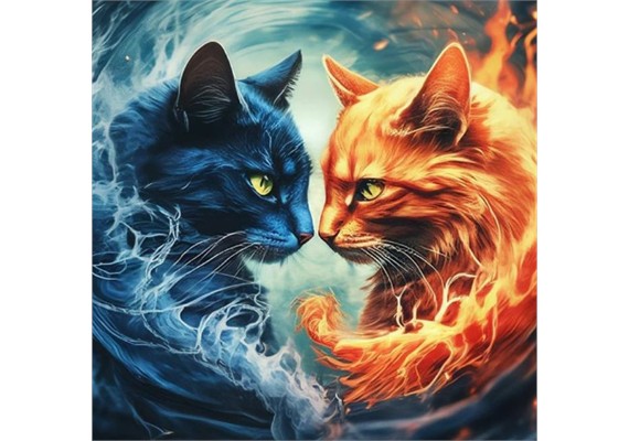 Diamond Painting Set DP2545023 Cats 25 x 35 cm