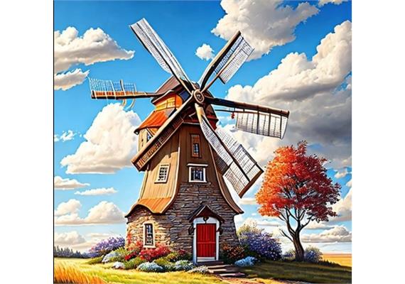 Diamond Painting Set DP2545026 Windmill 25 x 35 cm