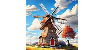 Diamond Painting Set DP2545026 Windmill 25 x 35 cm