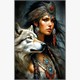 Diamond Painting Set DP2545029 Wolf - Girl 25 x 35 cm